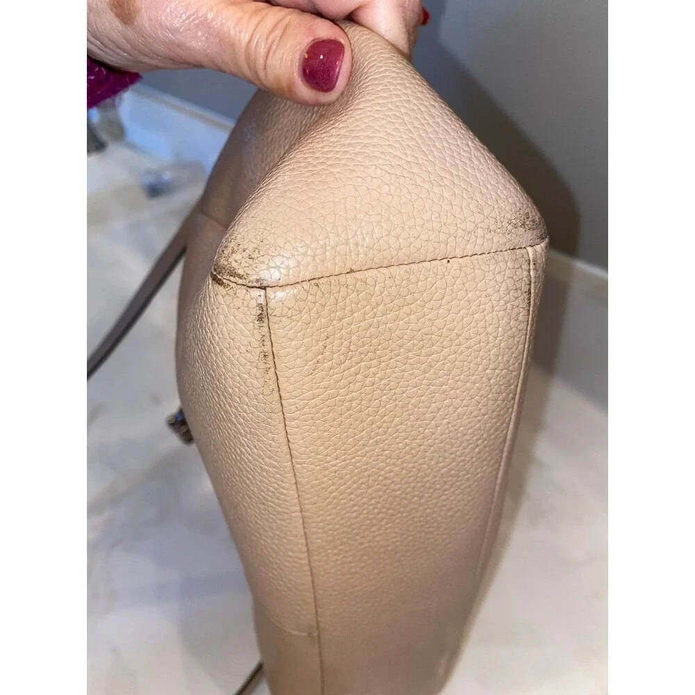 Coach Prairie Satchel Crossbody Nude‎ Pink Cream Leather Tote Shoulder Bag